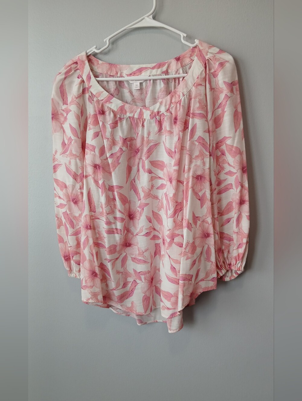 Lauren Conrad Floral Tunic Womens Medium Casual Boho Officewear